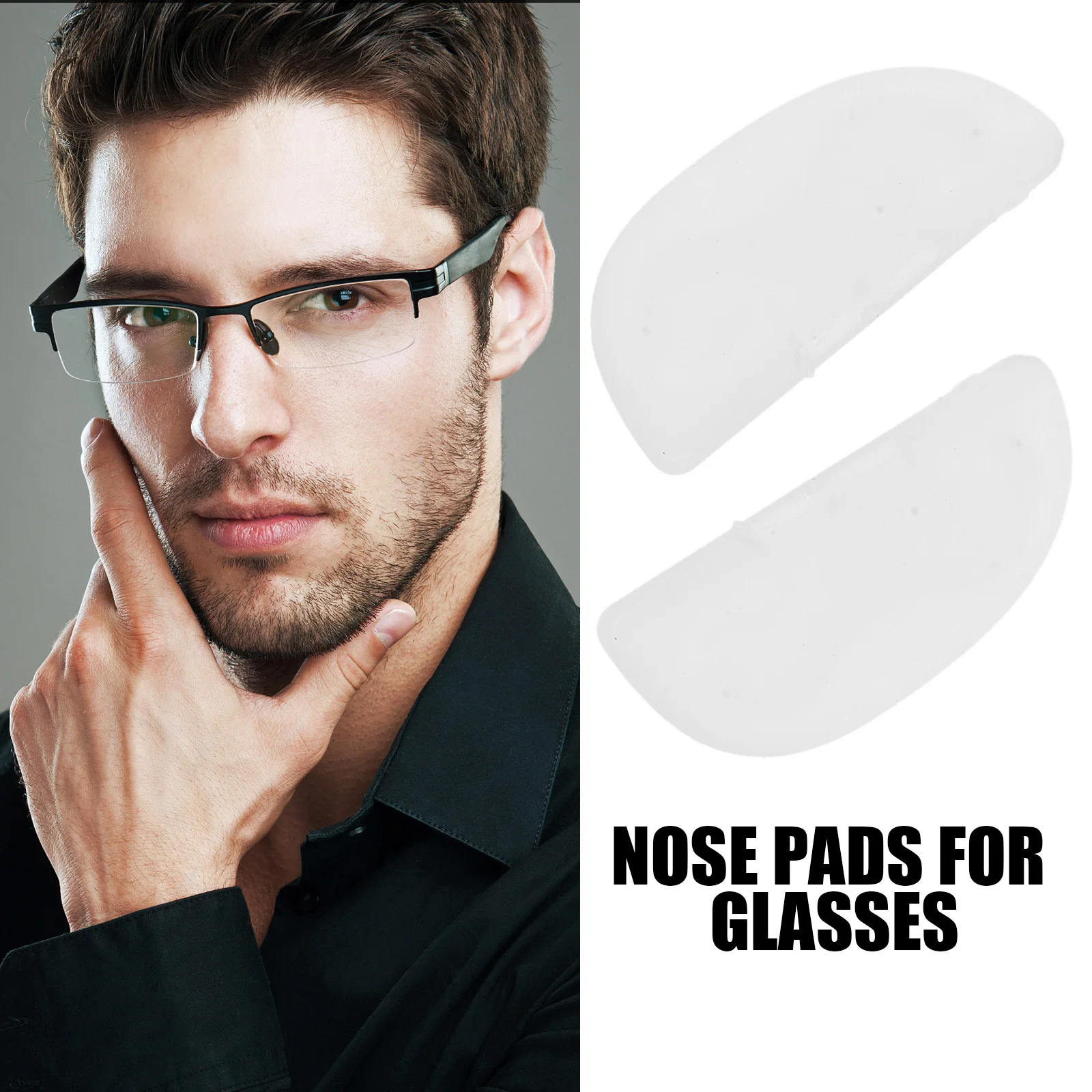 

10Pairs Glasses Nose Support Supple Silicone Nose Pads for Eyeglasses Non-Slip Comfortable Fit Replaceable Frame Accessories