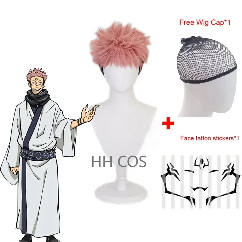 جديد ★   أنيمي كيمونو تأثيري Jujutsu Kaisen ازياء Sukuna Ryomen الباروكات لصاقات وشم الرجال والنساء ★   2025 تشي ☆