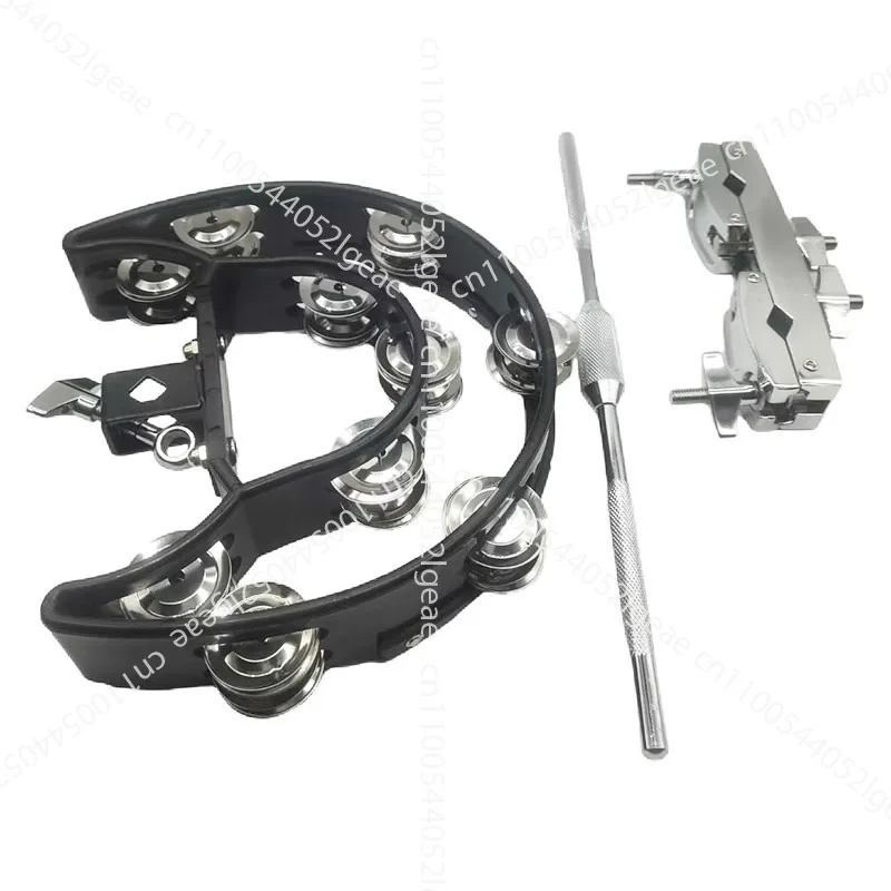 

Drum Kit Bells, Stand Expansion Handbells Jazz Drums Double Rattle Crisp Tone Accessories