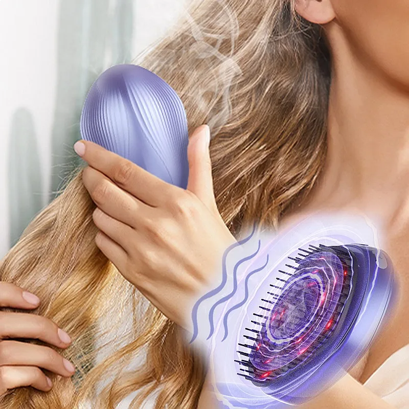 2400 RPM Relaxation Scalp Massage Comb  LED Light Vibration Essential Oil Spray Electric Bar Design Compact Portable