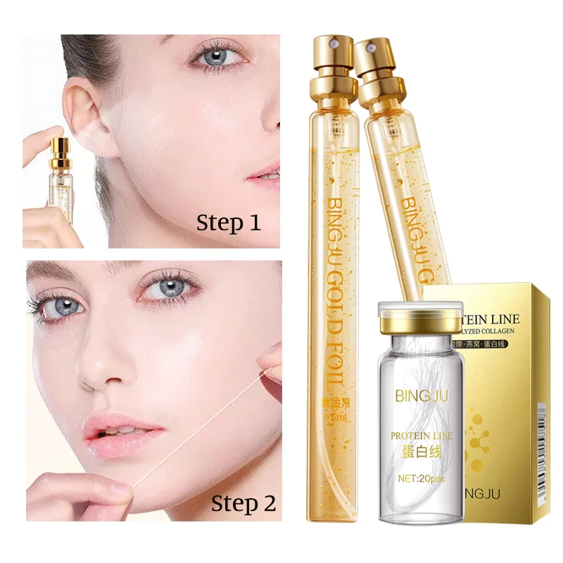 Anti-aging Gold Protein Collagen Peptide Line Carving Line Lifting Face Skin Care Serum