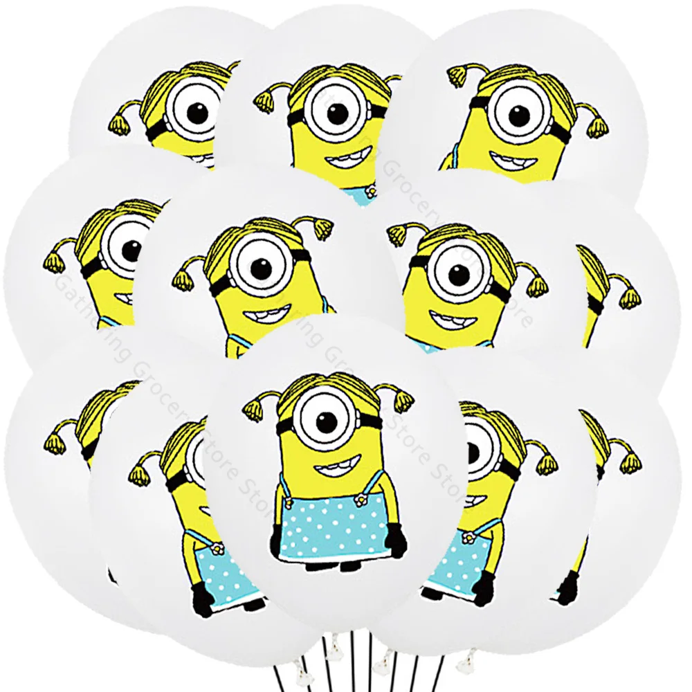 Minions 16Pcs Latex Ballon Children\'s Birthday Party Decoration Party Accessories Supplies Action Figure Air Globos Baby Shower