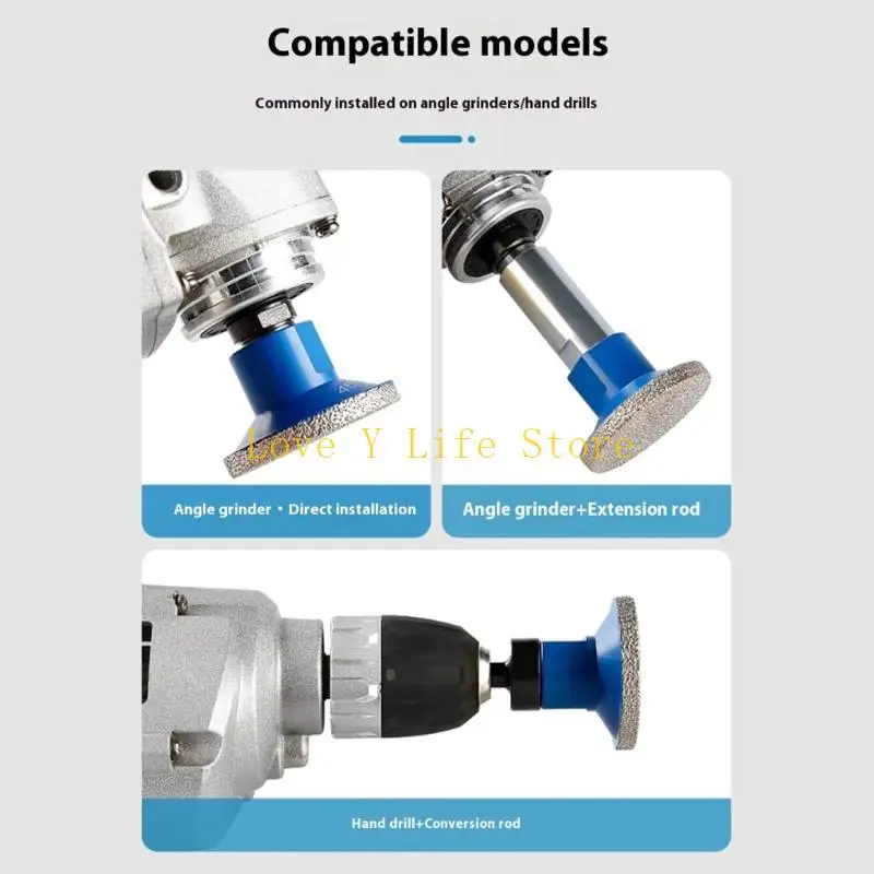 L74C High Performances 2 Inch Diamonds Grinding Head Arbor Suitable With Grinder Tool Diamonds Grinding Wheel