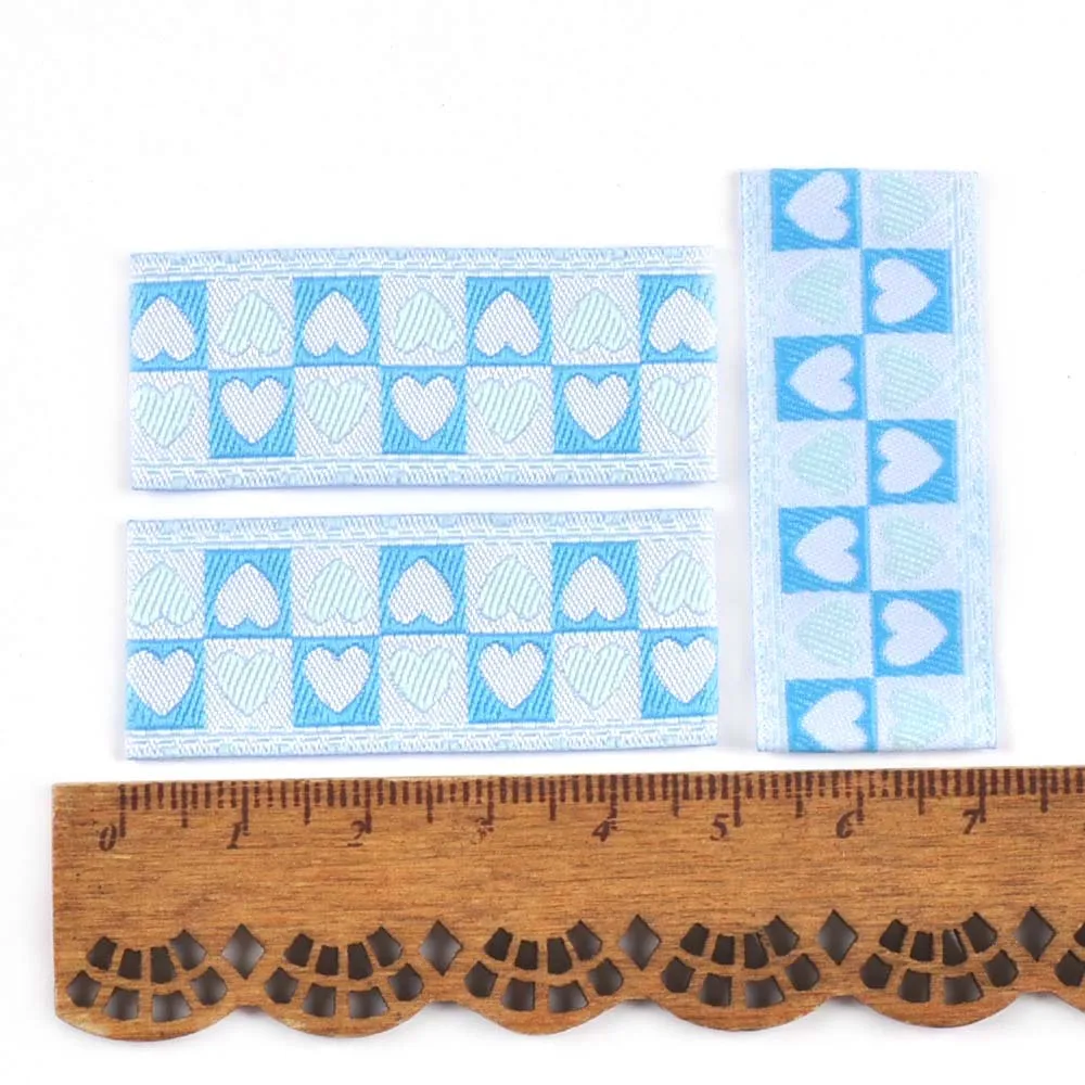 50Pcs Mutli color Heart Embroidery Labels For Sewing Clothes Accessories DIY Supplies Washable Care Garment Bags Handmade Tags