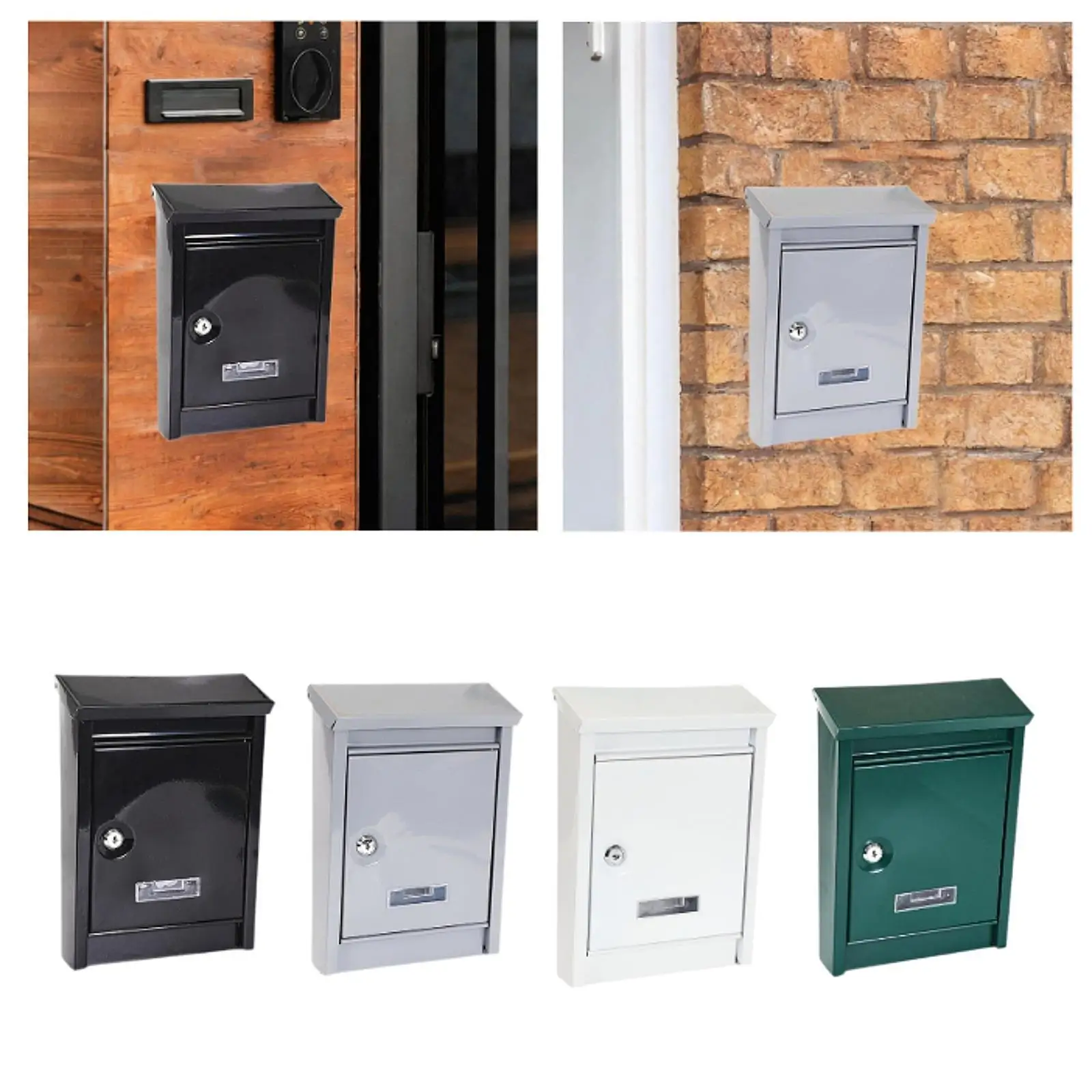 

Wall Hanging Mailbox Letterbox Lockable Weatherproof Large Capacity Outdoor Mail