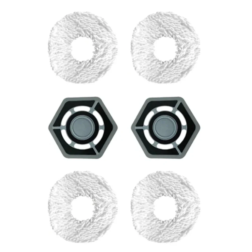 6pcs Mop Cloth For Yeedi Robot Vacuum Cleaner Cleaning Parts K10 K20 Mop Accessories Replacement Cloth Holder