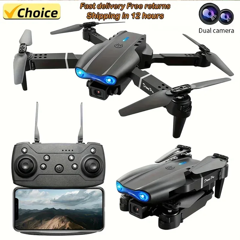 2025 Professinal Drone  With 1080P Wide Angle HD Camera  E99Pro RC Drone 4K Foldable Helicopter WIFI FPV Height Hold Gift Toy