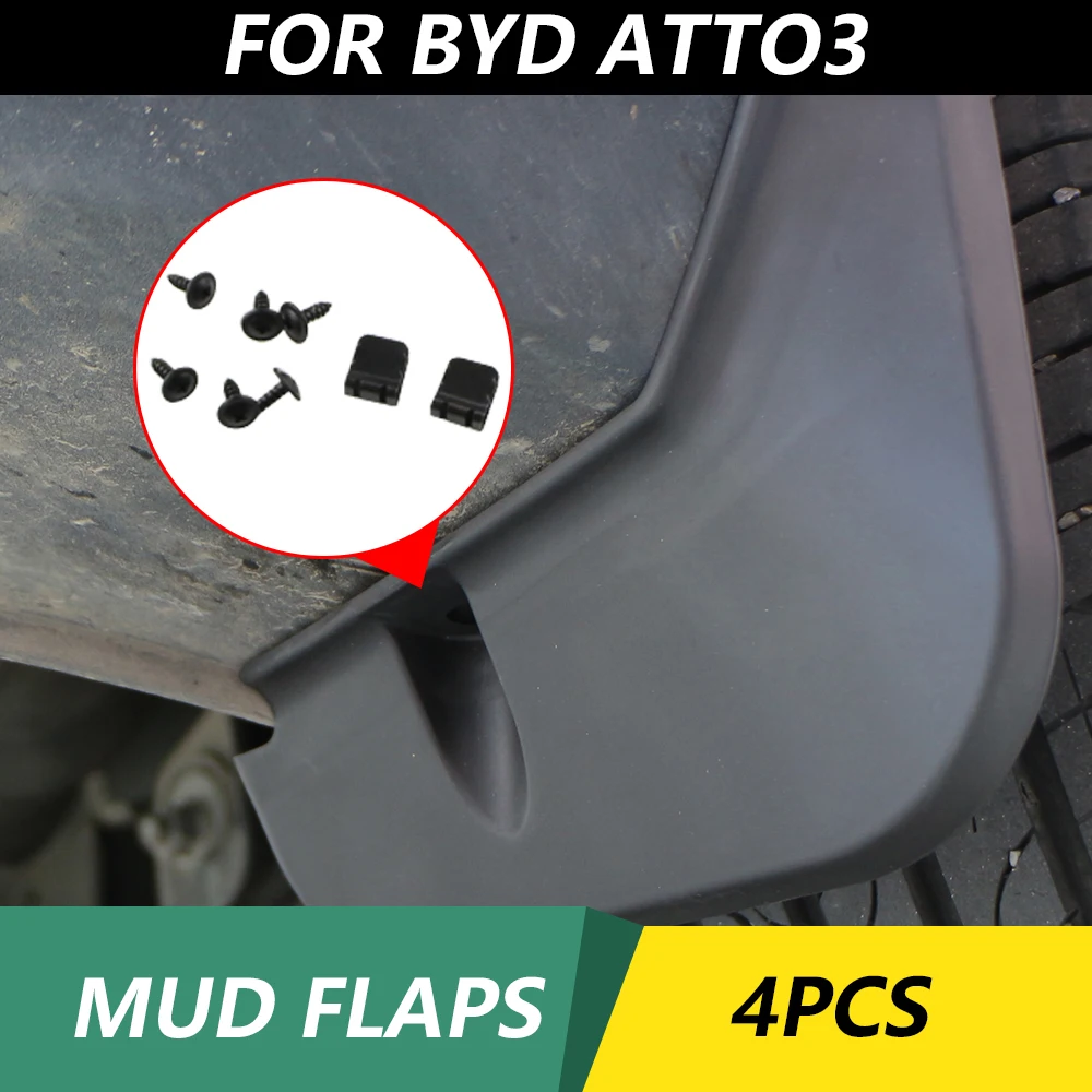 Car Mud Flaps Car Mudflap for BYD Atto 3 Yuan Plus Atto3 2021 2022 2023 Mudguard Splash Guards Fender Mudflaps Auto Accessories
