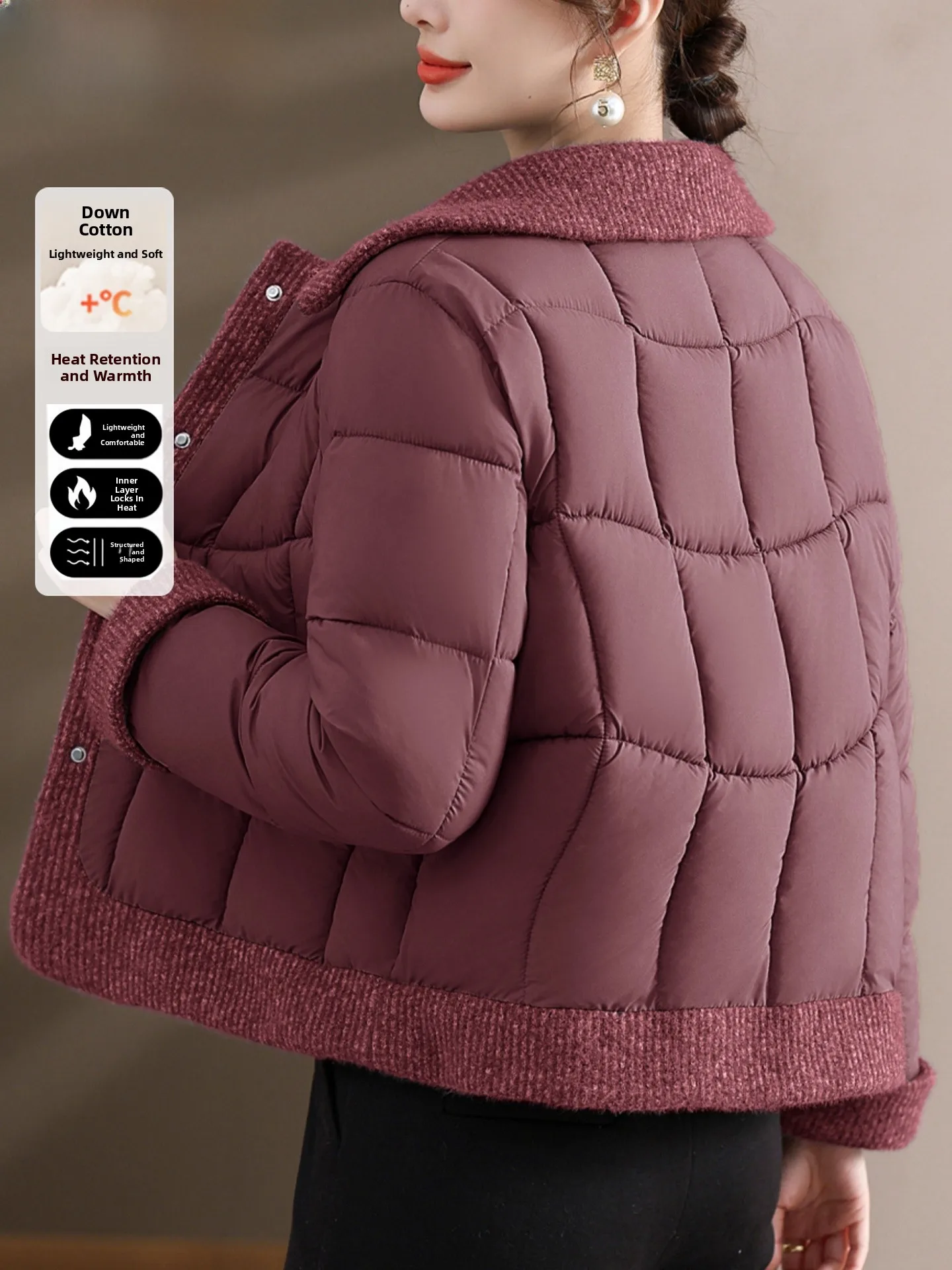 

Утепленное зимнее пальто для женщин: модное, свободного кроя, из полиэфирного волокна, с хлопковым наполнителем, теплое, красное, пуховое, для среднего возраста