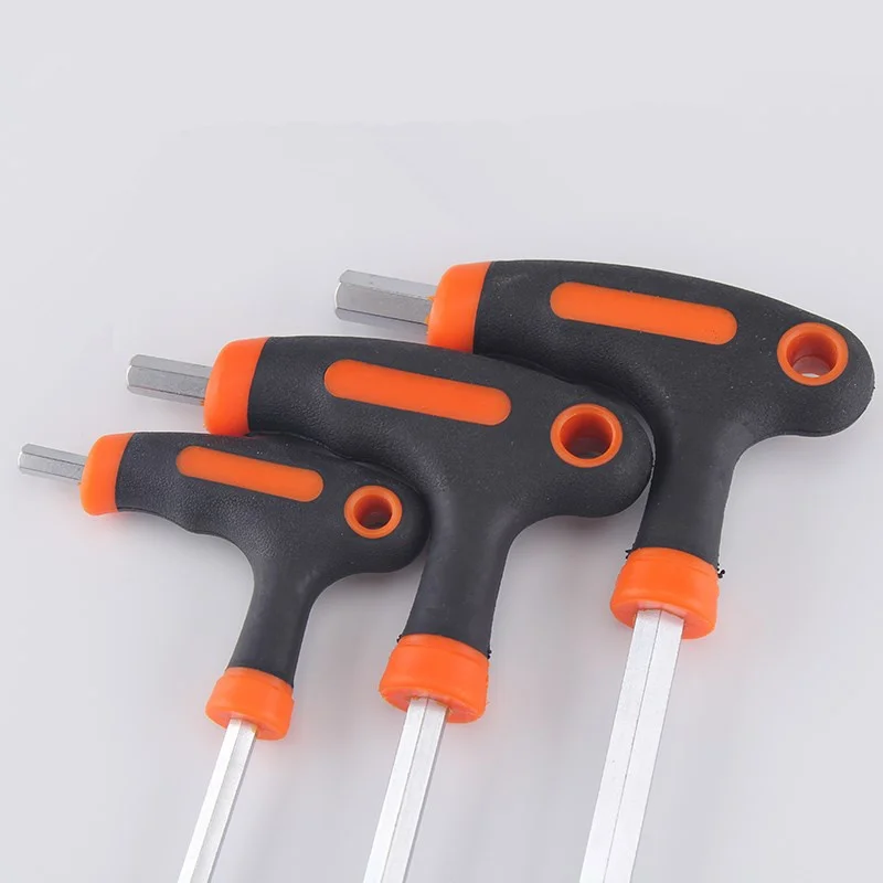 New T Handle allen Hex Key Wrench 2-10mm Hexagon Spanner Ball Head Wrench Screwdriver for Auto Bike Motorycle Repair tools