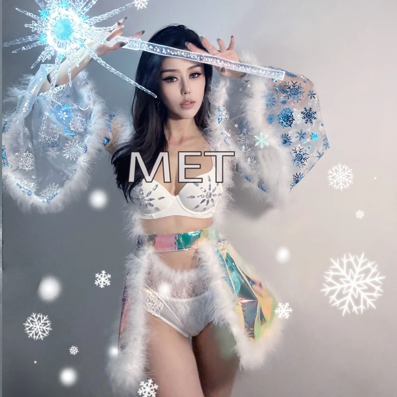 

Nightclub Women Group Pole Dance Outfit Sexy Gogo Dancer Costume Christmas Festival Suits Bar Dj Ds Stage Party Clothes XS8844