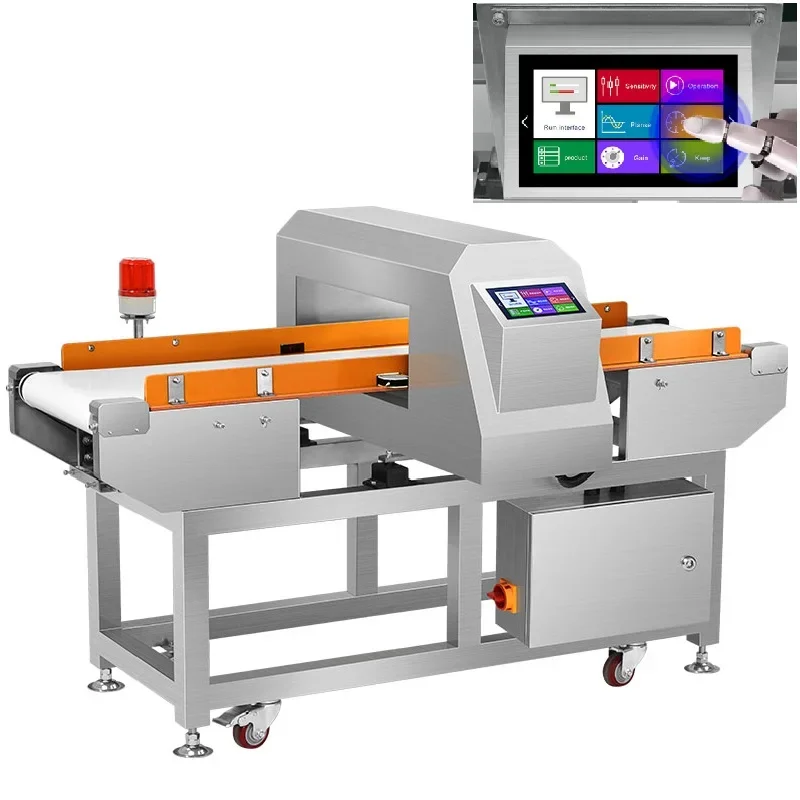 High Accuracy Touch Screen Conveyor Belt Metal Detectors Food Metal Detector Industrial Metal Detector