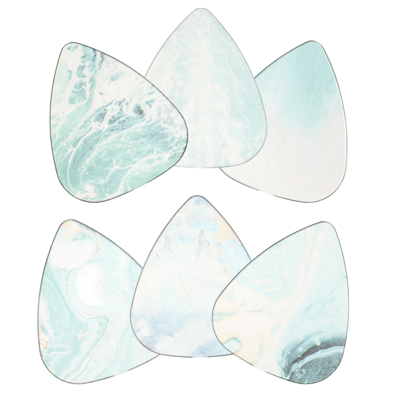 6pcs Guitar Picks Thick Folk Smooth Edges Acoustic Electric Bass Ukulele Thumb Triangle Bulk Variety Pack For Stage Practice