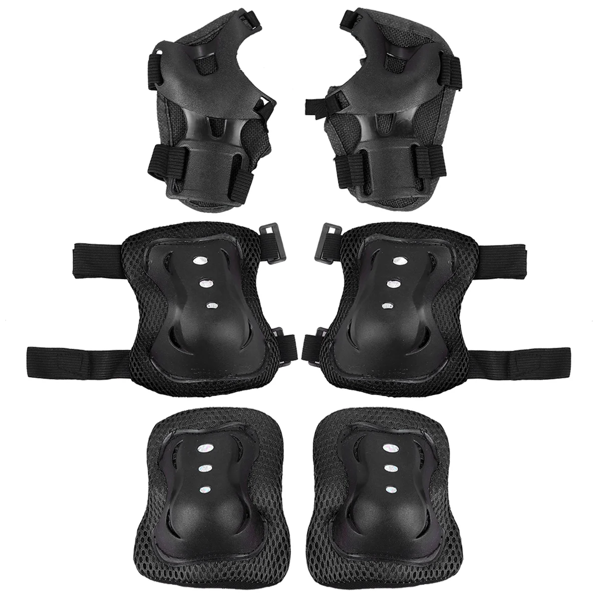 6 Pcs Outdoor Sports Protective Gear Cycling Knee Pads Balance Car Elbow Kids Skateboard