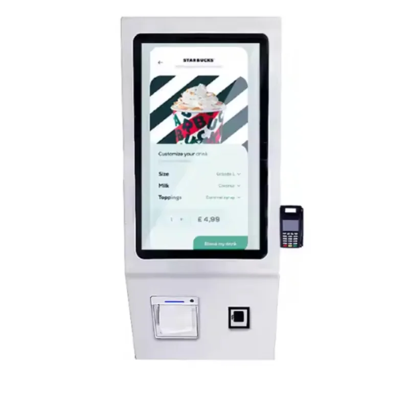 21.5-Inch Wall-Mounted Outdoor Self-Service Kiosk with Touch Screen for Payment & Ordering