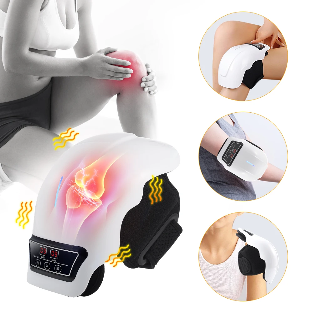 Electric Heating Knee Massager Infrared Vibration Knee Pad Hot Compress Massage Instrument 360° All Round Leg Joint Brace