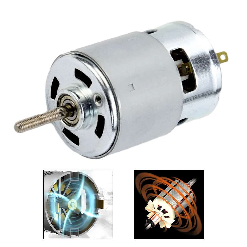 

1Pcs 755 Motor DC 12V 21V Motor High Precision Gears For RS755VC Lawn Mower Lithium Battery Motor Rechargeable Pure Copper