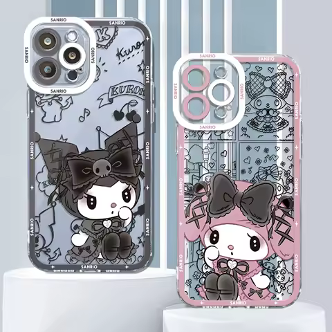 Hello Kittys Kuromis Phone Case for Samsung S25 S24 S23 S22 S21 S20 S10 FE Note20 Note10 Plus Ultra Lite 5G Clear Soft TPU Cover