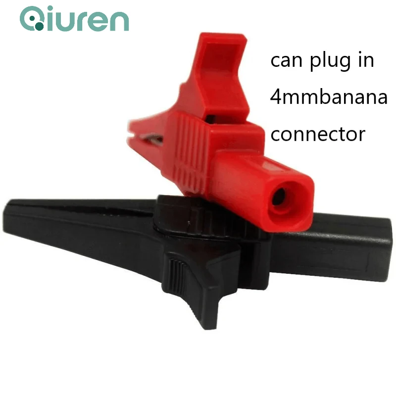 1pair red+black CATIII 1000V 32A crocodile clips full insulated copper alligator clip test lead for fluke megger