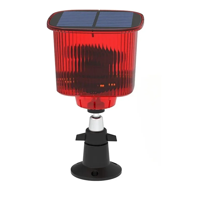 Allarme ad energia solare Luce Uccello Animale Repllent Sensore di movimento Rivelatore Sirena Stroboscopica per la casa Frutteto Farm-A74Z