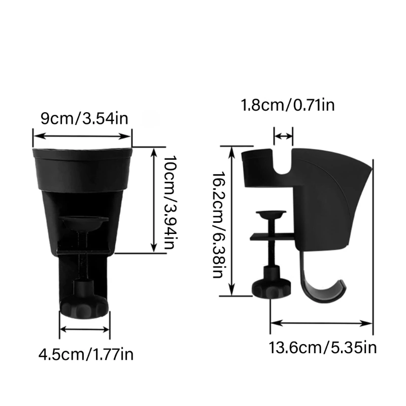 Morsetto salvaspazio sul portabicchieri per penna Gancio per cuffie Portabicchieri con gancio per cuffie