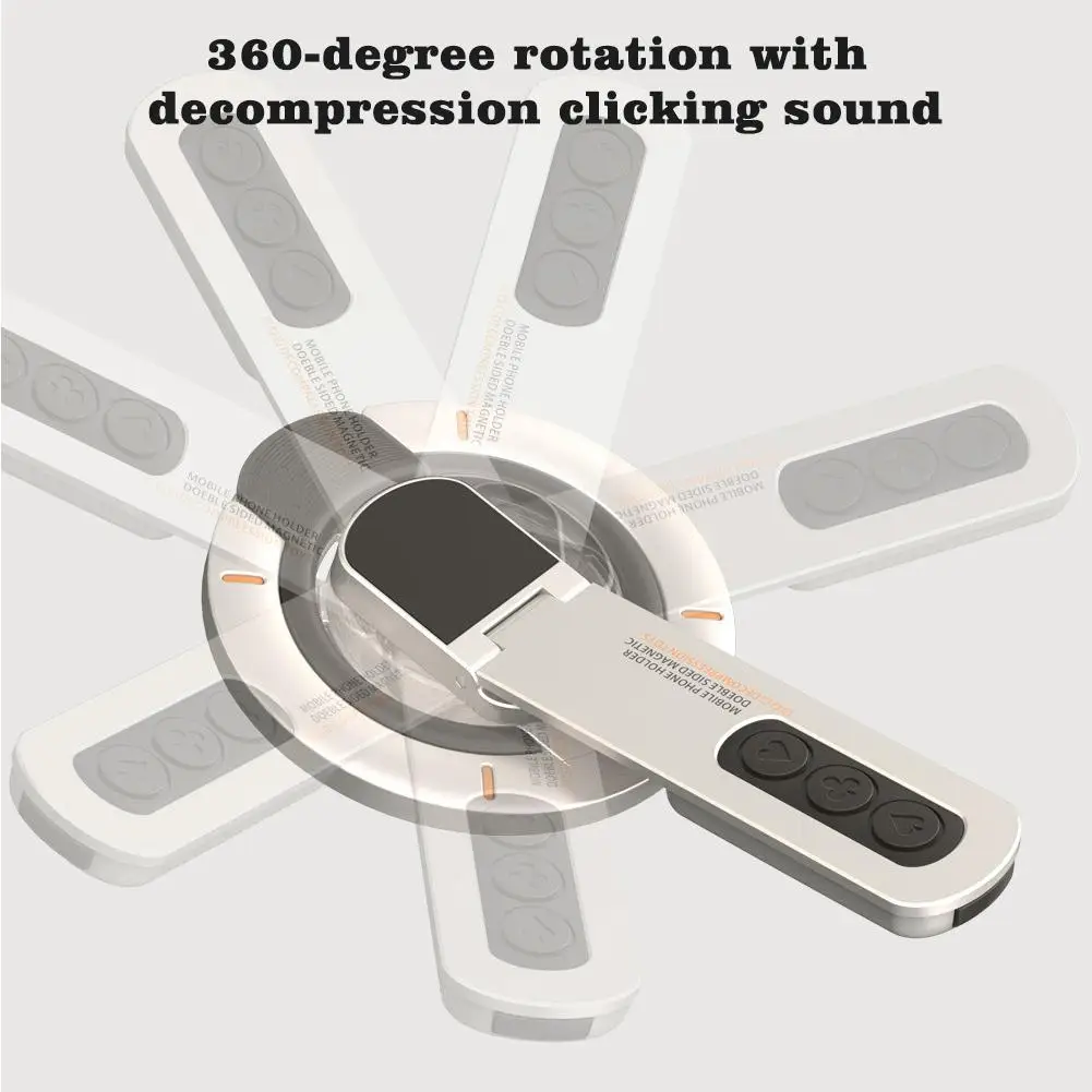 Ultra-thin Luminous Double-sided Magnetic Mobile Phone Holder 360 Degree Rotation Horizontal And Vertical Screen Switching