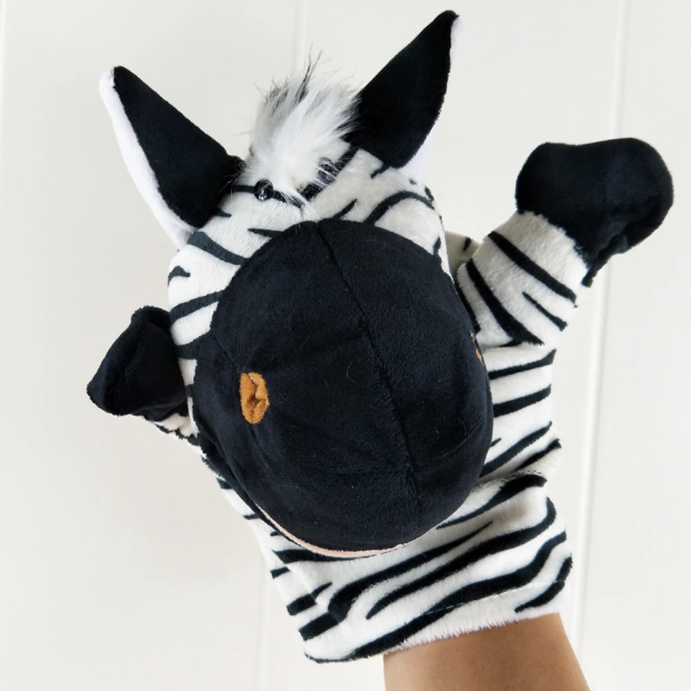 Tierspielzeug, weiches gefülltes Geschenk für Kleinkinder, Zebrastreifen, Tierplüsch, Handpuppenspielzeug