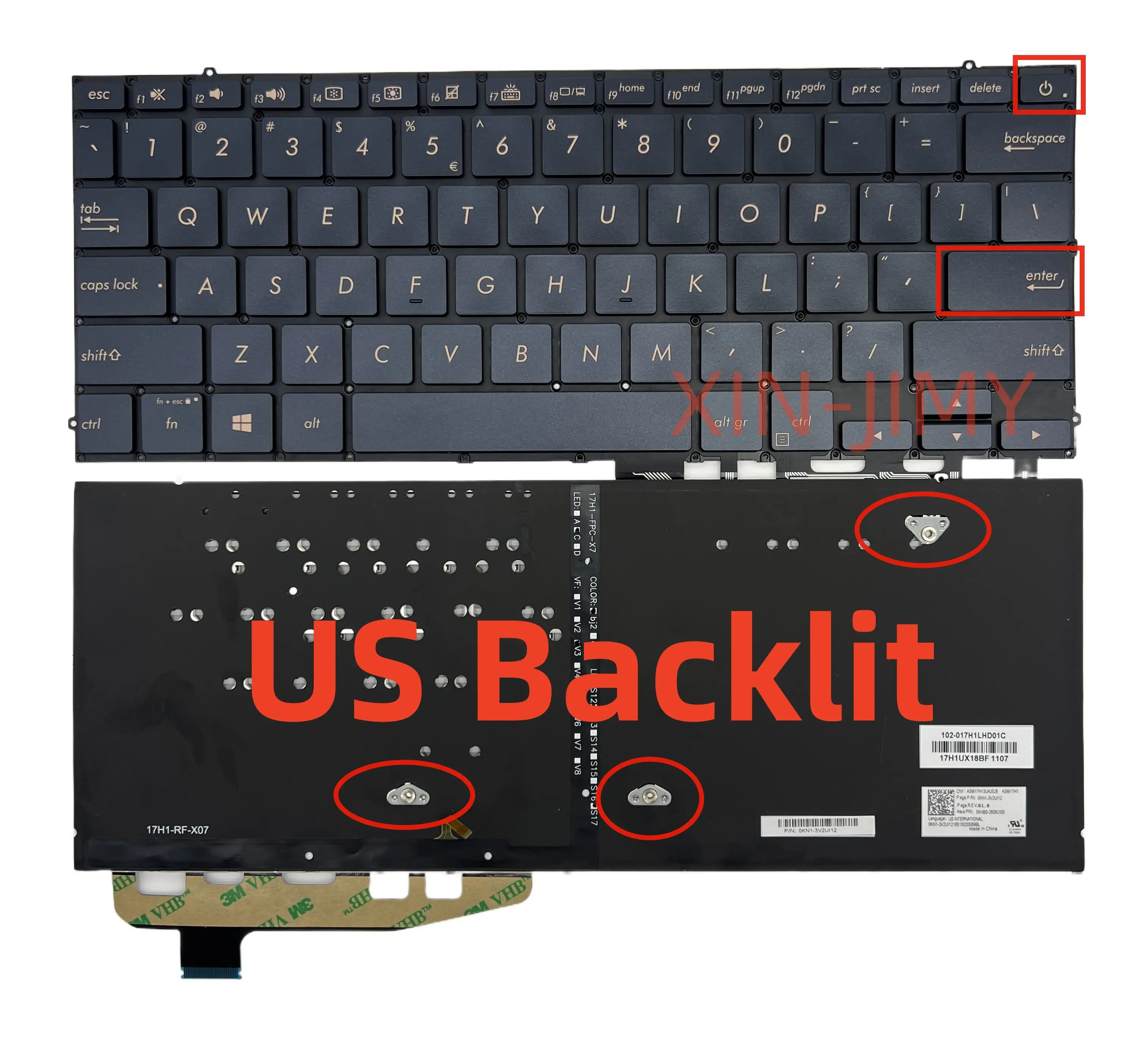 

US Backlit Black Laptop Keyboard For ASUS ZenBook UX391 UX391U UX3000F UX391FA UX391UA