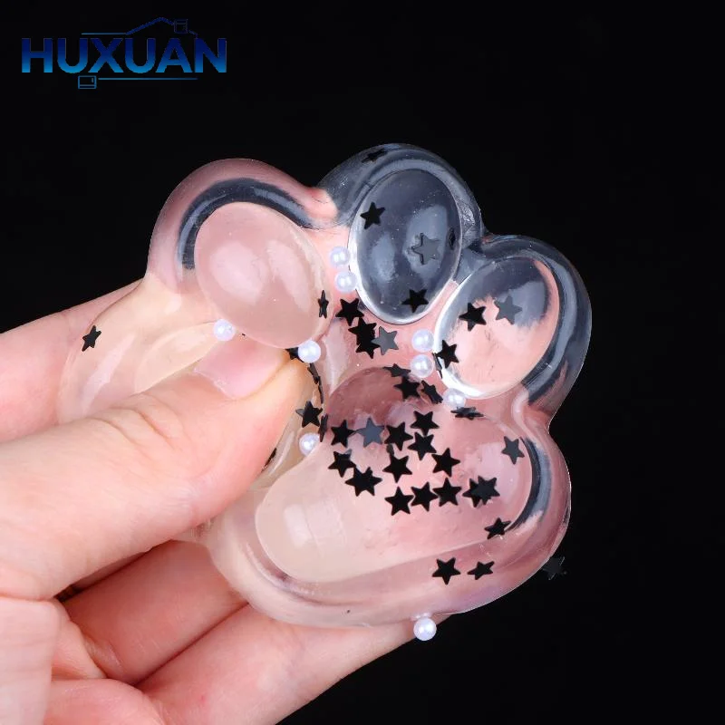 Squeeze Cat Paw Toy Cute Soft  Fidget Stress Relief Toy Non-toxic Decompression Gift for Kids Adults Office Home Use