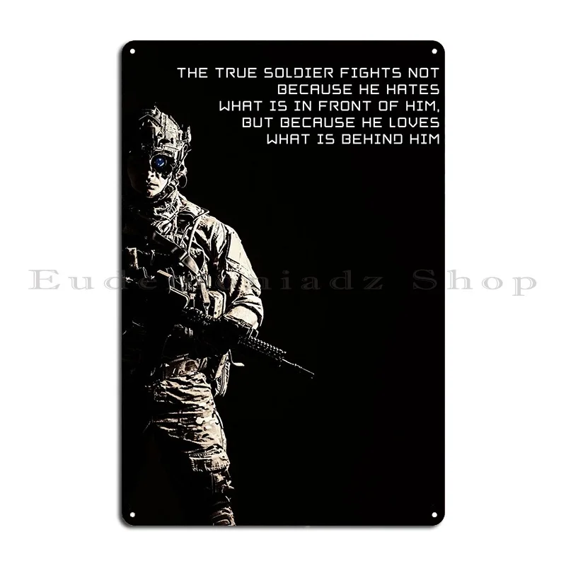 True Soldier Metal Sign Retro Bar Poster PaintingCustomized Tin Sign Poster