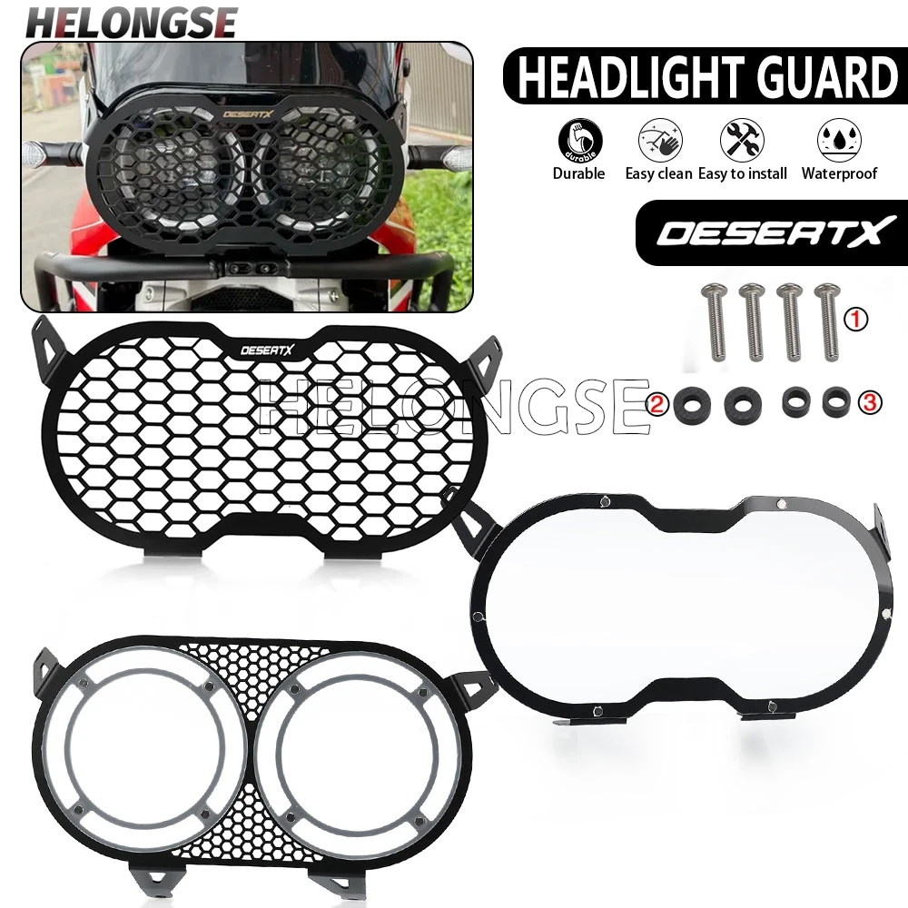 

For Ducati DesertX Desert X 2022 2023 2024 2026 2025 Desert-X Motorcycle Headlight Grille Light Cover Protective Guard Protector