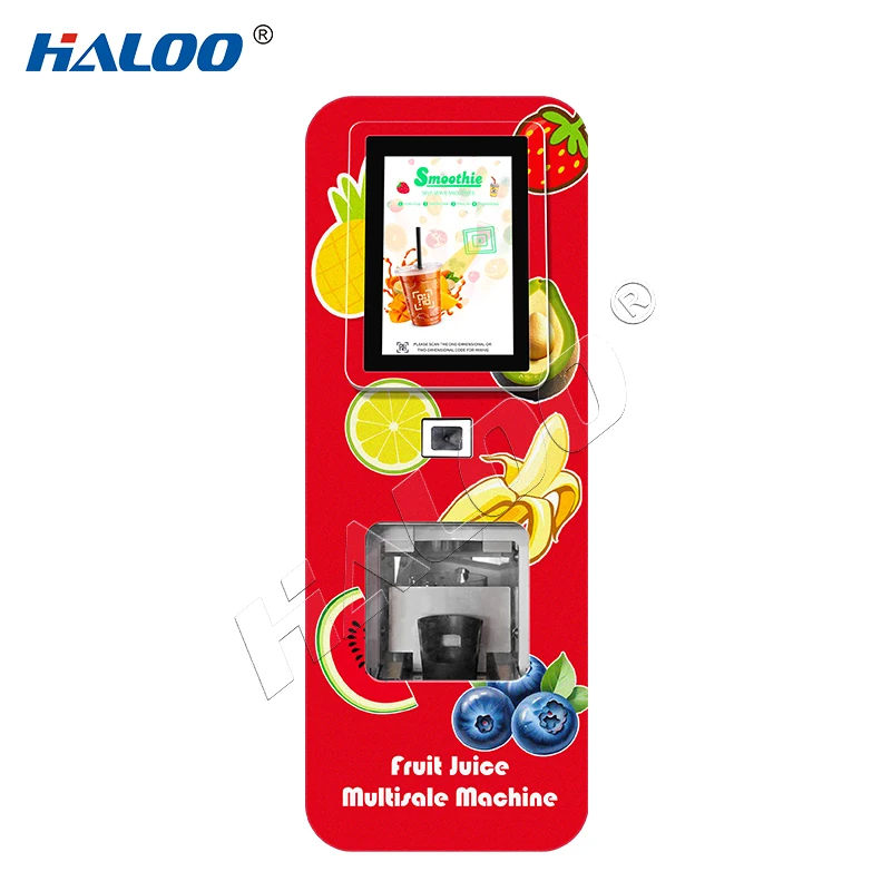 Haloo 7/11 Automatic Smoothie Maker Fresh Fruits with SDK Function Innovative Smoothie Vending Machine