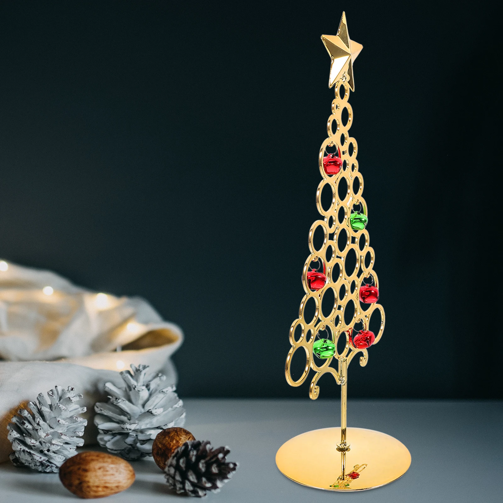 

Ornament Display Tree Wrought Iron Metal Tabletop Christmas Tree Stand for Holiday Decor and Jewelry Holder Iron Ornament