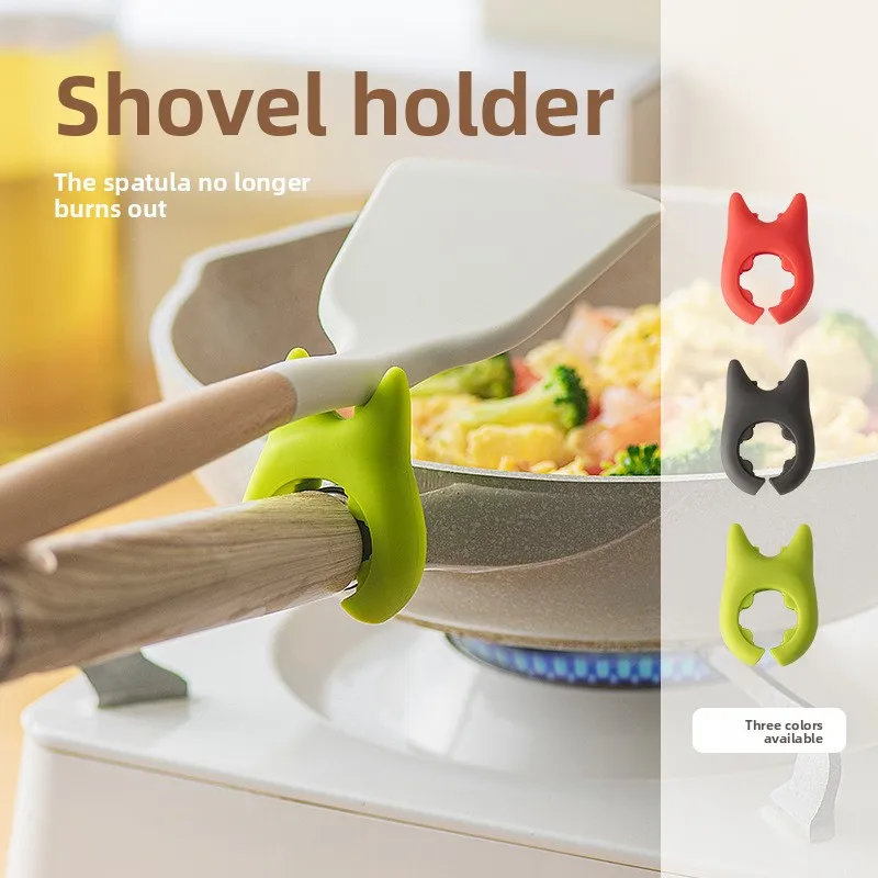 

Independent Design, No-drill Integrated Spatula Holder for Kitchens, Heat-resistant and Scald-proof Pot Spatula Holder