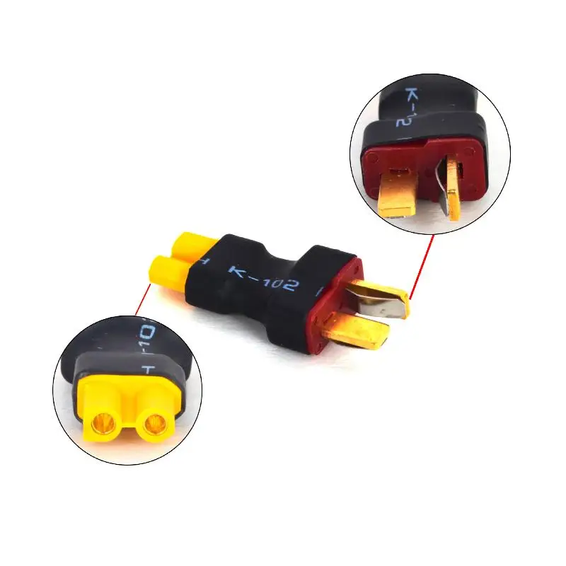 1Pcs Car Plane Helicopter Quadcopter Lipo Battery RC Parts XT60 Male/Female To Deans Plug T Female/Male Connector Adapter