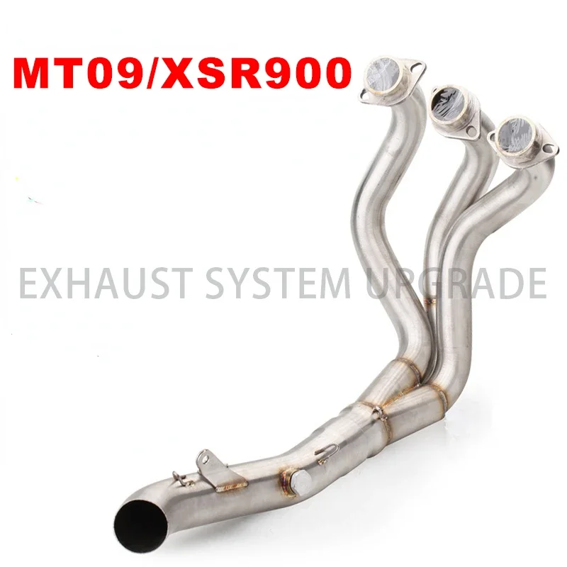 For Yamaha Mt09 2017 Slip on Motorcycle Exhaust Pipe Motos Escape Modified MT09 Middle Connector Stainless Steel Front Link Pipe