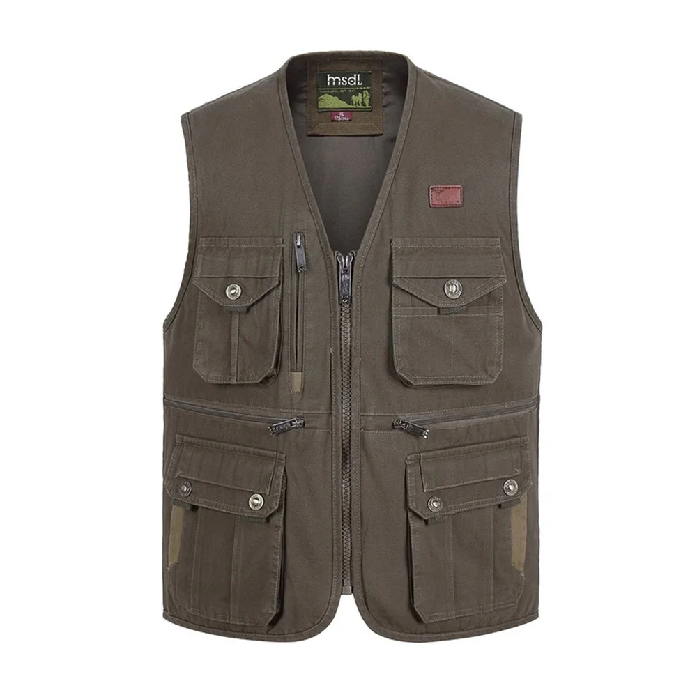 

Multi Pocket Thin Vest For Men With Many Pocket Summer Male Casual Photographer Work Tool New Zipper Sleeveless Jacket Waistcoat