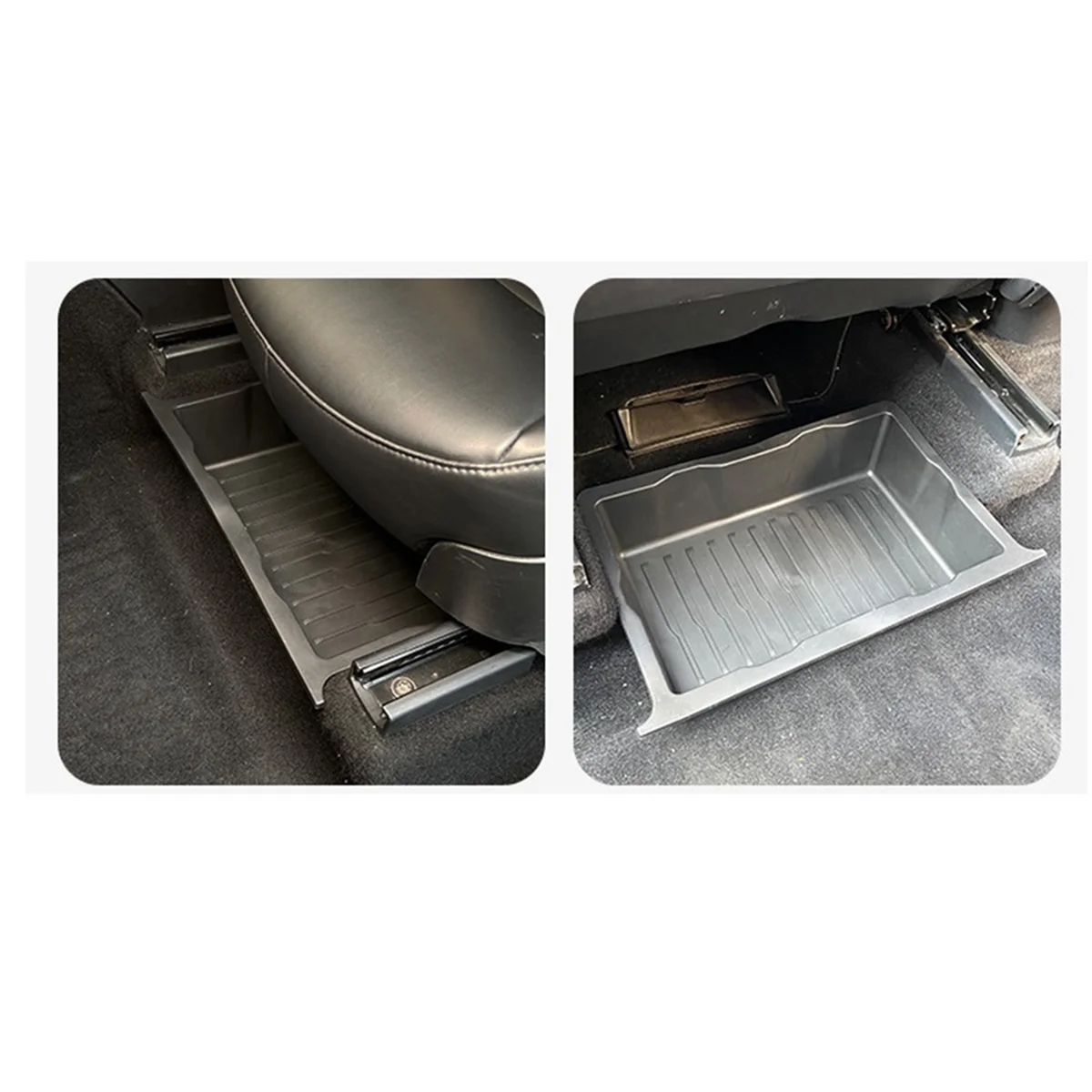 

Профессиональные 2 шт. автомобильные нижние коробки для хранения под сиденьем TPE для Tesla Model Y