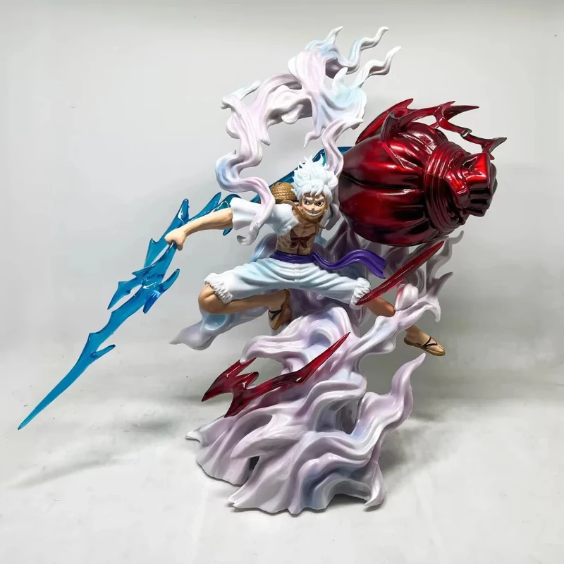 

Bandai One Piece Sun God Nika Luffy Gear 5 Action Figure Anime Statue Collectible Desktop Decor