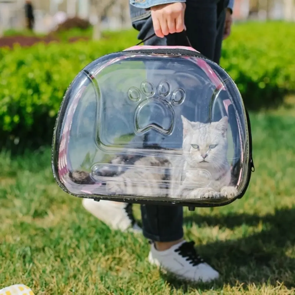 

Breathable Pet Shoulder Crossbody Bag Portable Foldable Cat Backpack Large Capacity Collapsible Pet Outing Bag Outdoor Travel