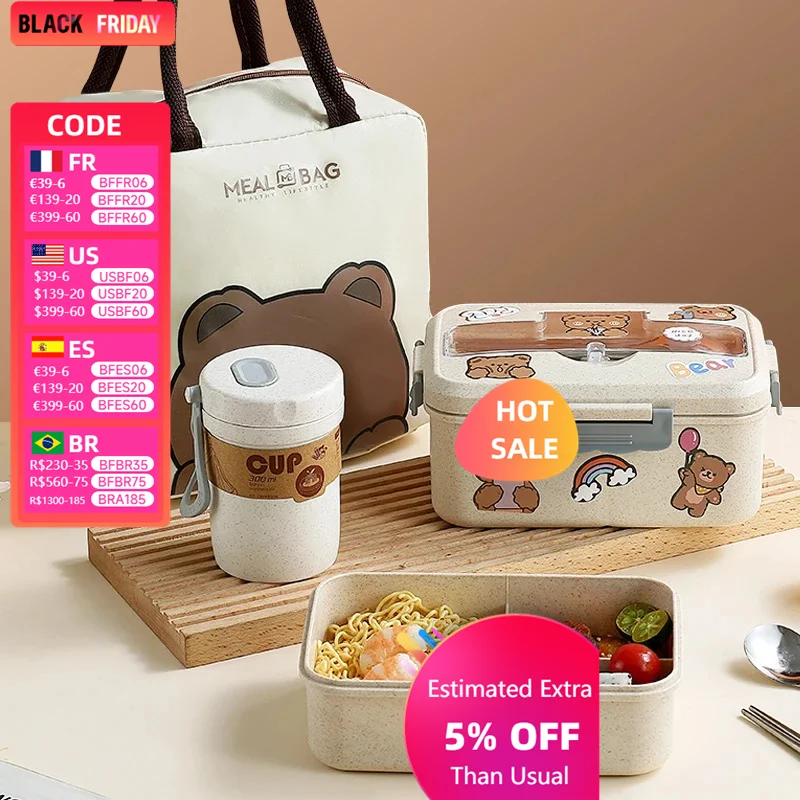 Separate Lunch Box Bento Box, Special Seal for Office Workers and Students To Go To School, Microwave Oven Heating Lunch Box