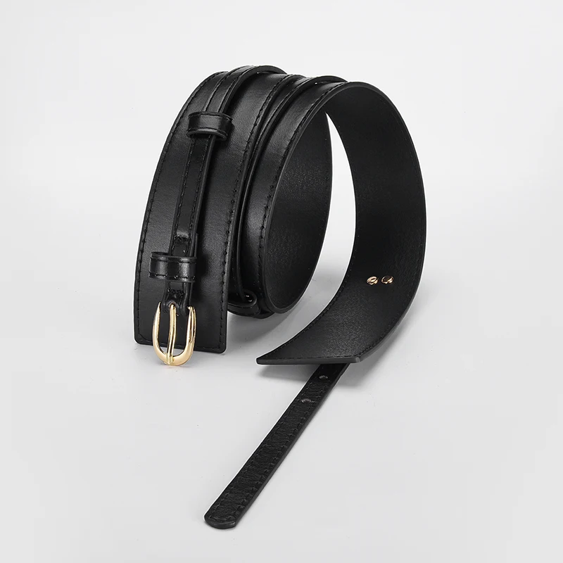 Creative Retro Removable PU Belt Alloy U-shaped Pin Buckle With Dress And Blazer Exquisite Women's Belt Wholesale Direct Sales