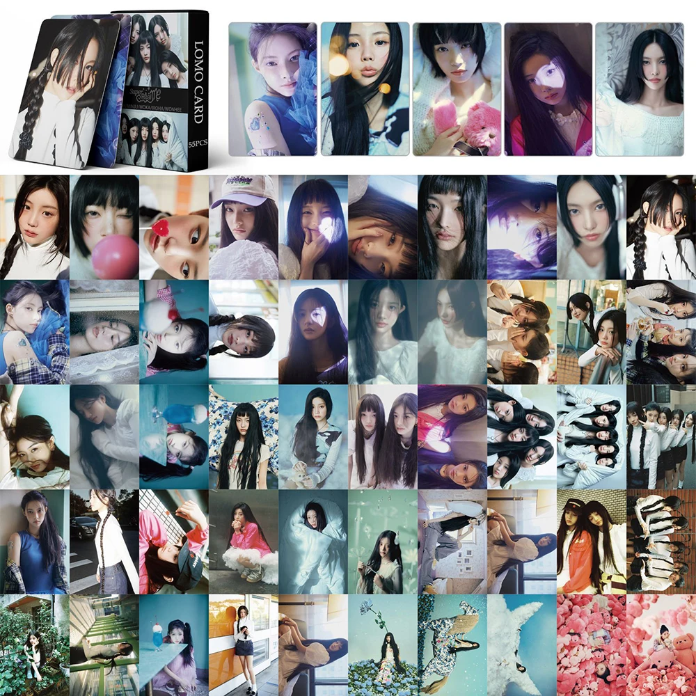 KPOP ILLIT Druo Cards Photocards, Album Girls Group, GerCollection Gift, Postcards, Photo Card, Fan Gifts, 55Pcs per Set
