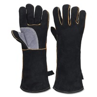 High-temperature and Fire-resistant Gloves Made of Cowhide with Kevlar Stitching Heat insulated and Bite Resistant Gloves