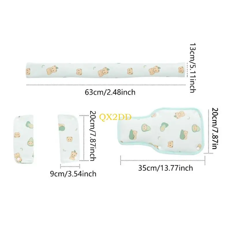 QX2D 베이비 캐리지 어깨/가랑이 패드 신생 유모차 안전 장비 면화 유아 및 유아의 편안함 및 안전 보장