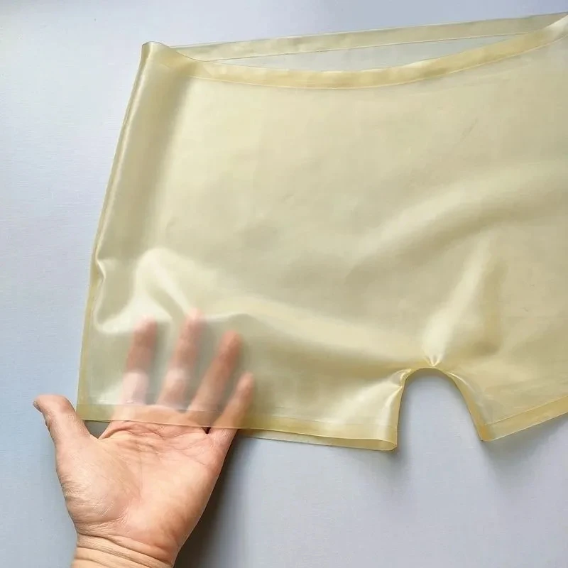 Frauen Sexy Durchsichtig Latex Shorts Wasserdicht Glatte Transparente Enge Hohe Elastische Erotische Boxer Unterwäsche Cosplay Unterhose