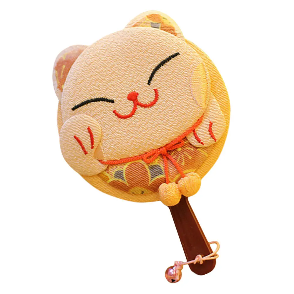 1 szt. Mini lusterko kosmetyczne podróżne z nadrukiem szczęśliwego kotka, kompaktowe lusterko ręczne, przenośne lusterko do makijażu dla kobiet