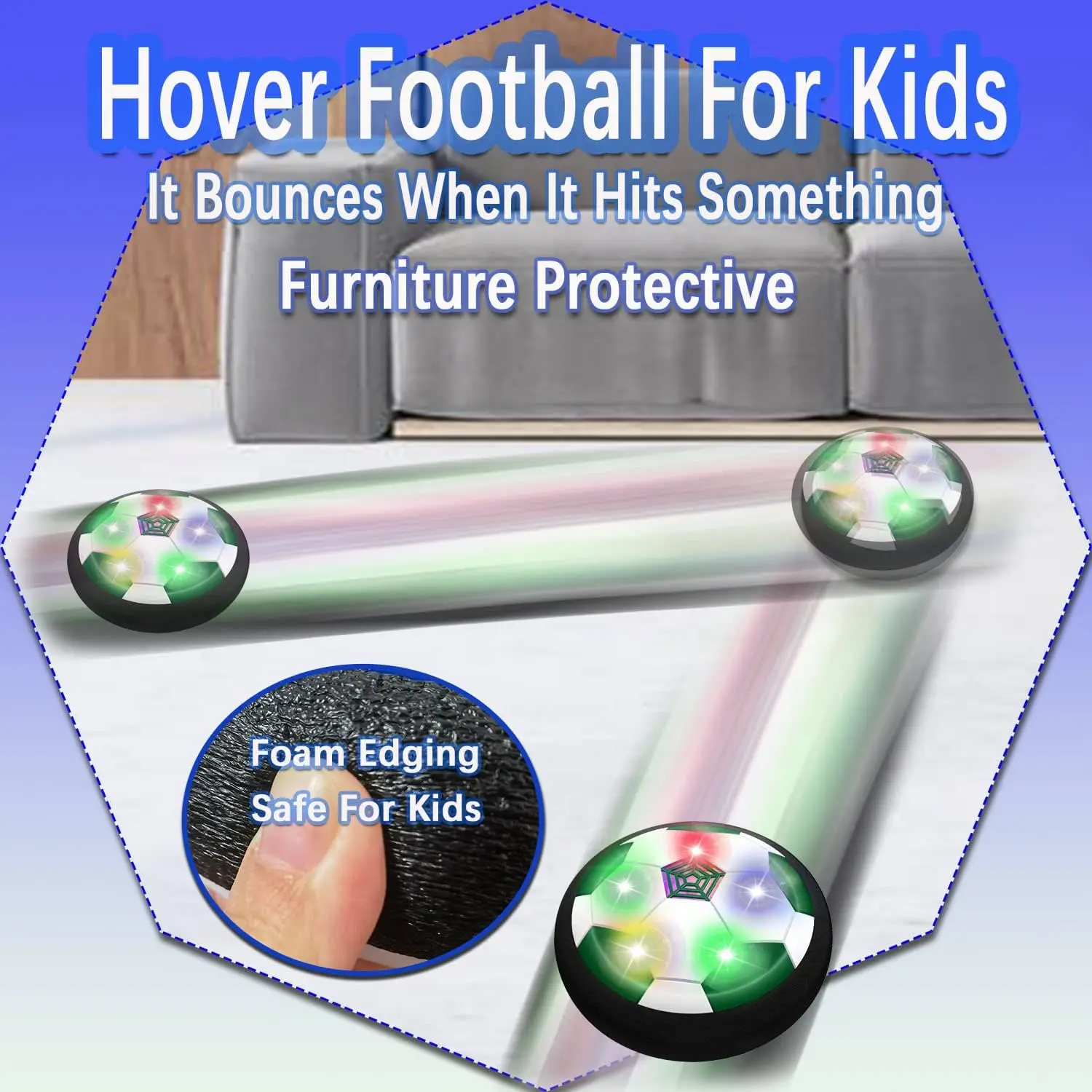 Balón de fútbol LED Hover, pelota de entrenamiento de energía aérea, juego de fútbol para interiores y exteriores, juguetes deportivos, regalos de cumpleaños para niños, fútbol