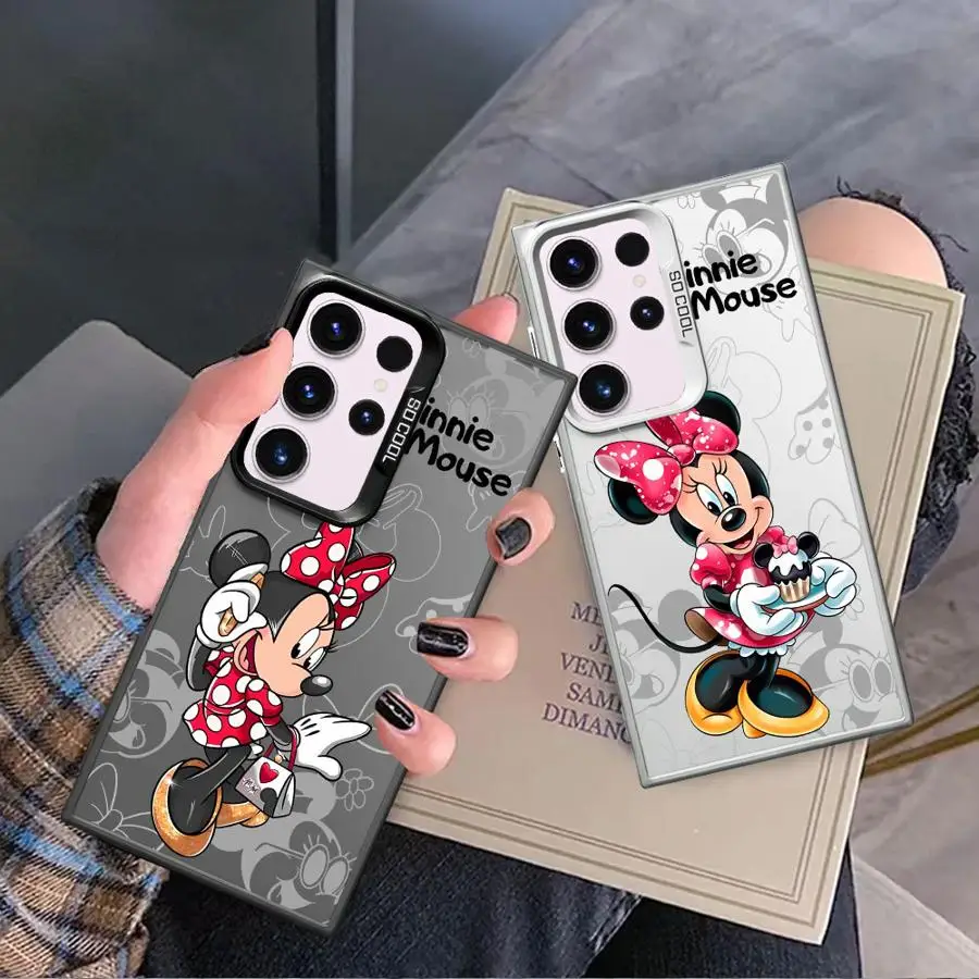 Funda a prueba de golpes para Samsung Galaxy S24 S23 S22 Ultra S20 FE S21 Plus Note 20 funda de silicona para teléfono ratón Minnie Disney dibujos animados