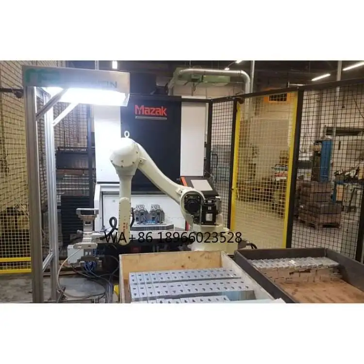 6 Axis Industrial Robot Arm RS020N With  Robot Gripper Safety Fence For End-of-Line Robotic Palletizing System